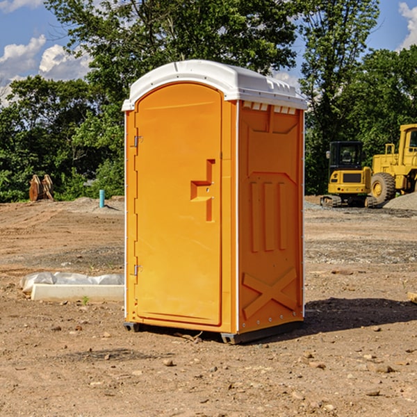 can i customize the exterior of the porta potties with my event logo or branding in Dos Palos Y CA